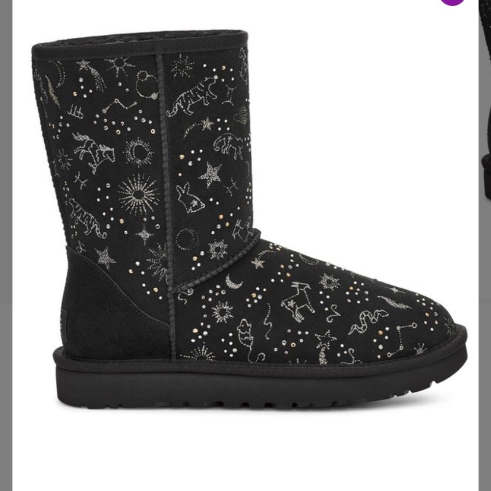 ❌SOLD❌ Ugg Black Classic Zodiac Short Suede Boot - Women size 7